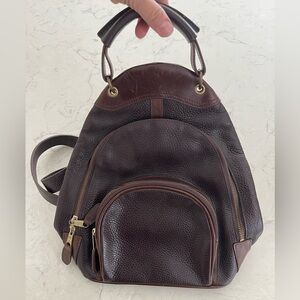 $188 Sundance Catalog Park City Brown Leather Backpack - a rare find!